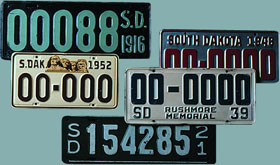 South Dakota License Plates