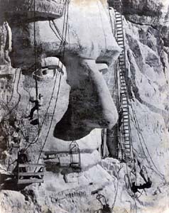 Gutzon Borglum on Mount Rushmore