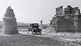 Car in Badlands